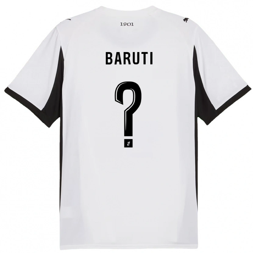Danxen Homem Camisola Kelian Baruti #0 Branco Preto Alternativa 2025/26 Camisa Brasil