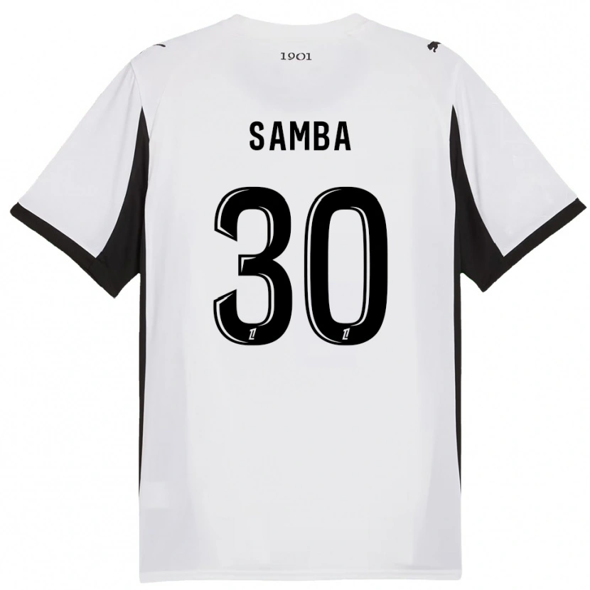 Danxen Homem Camisola Brice Samba #30 Branco Preto Alternativa 2025/26 Camisa Brasil