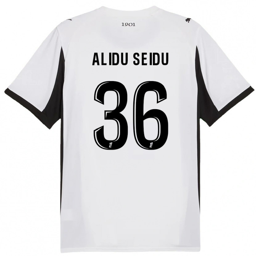 Danxen Homem Camisola Alidu Seidu #36 Branco Preto Alternativa 2025/26 Camisa Brasil