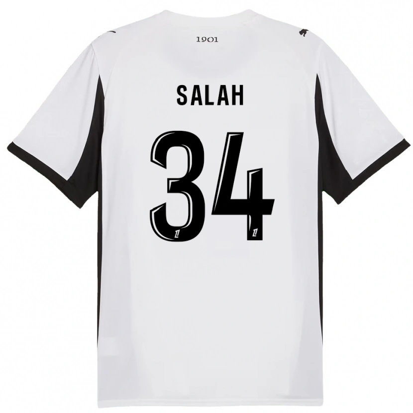 Danxen Homem Camisola Ibrahim Salah #34 Branco Preto Alternativa 2025/26 Camisa Brasil