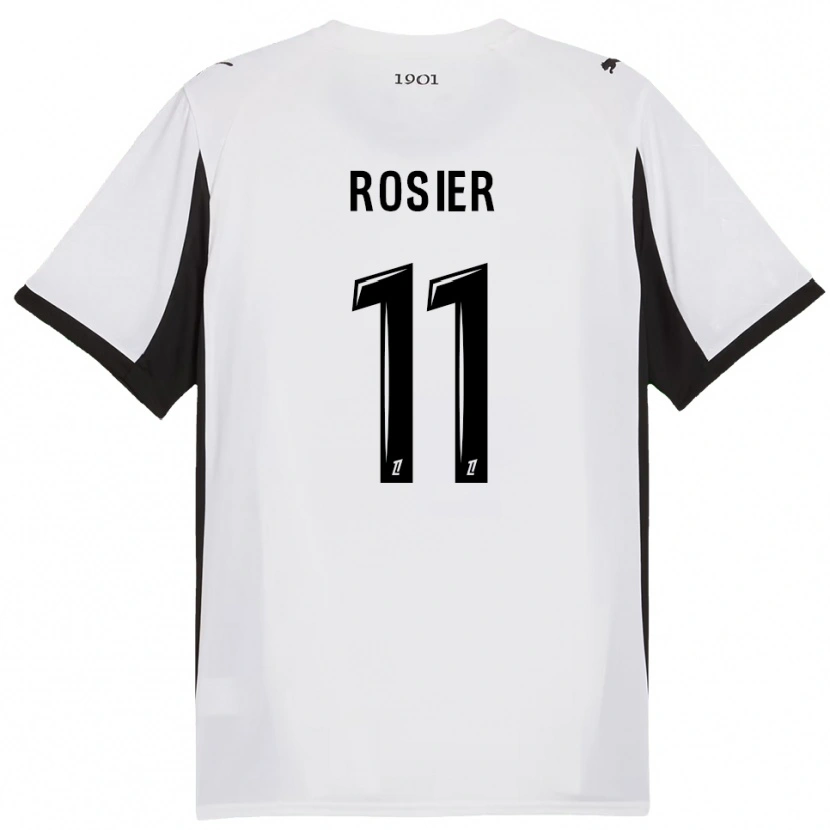 Danxen Homem Camisola Lucas Rosier #11 Branco Preto Alternativa 2025/26 Camisa Brasil