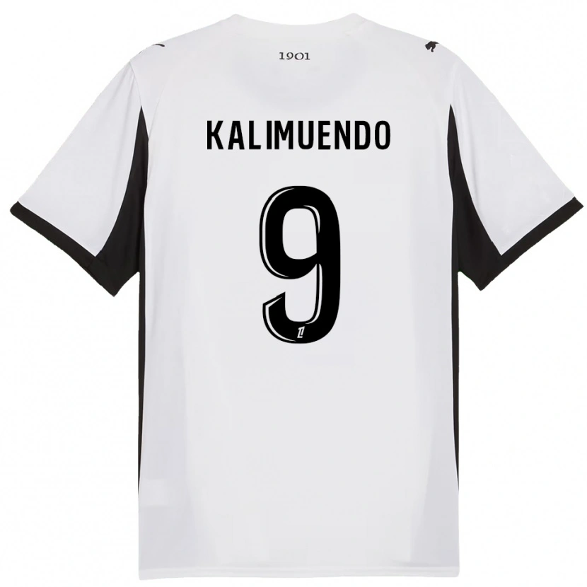 Danxen Homem Camisola Arnaud Kalimuendo #9 Branco Preto Alternativa 2025/26 Camisa Brasil