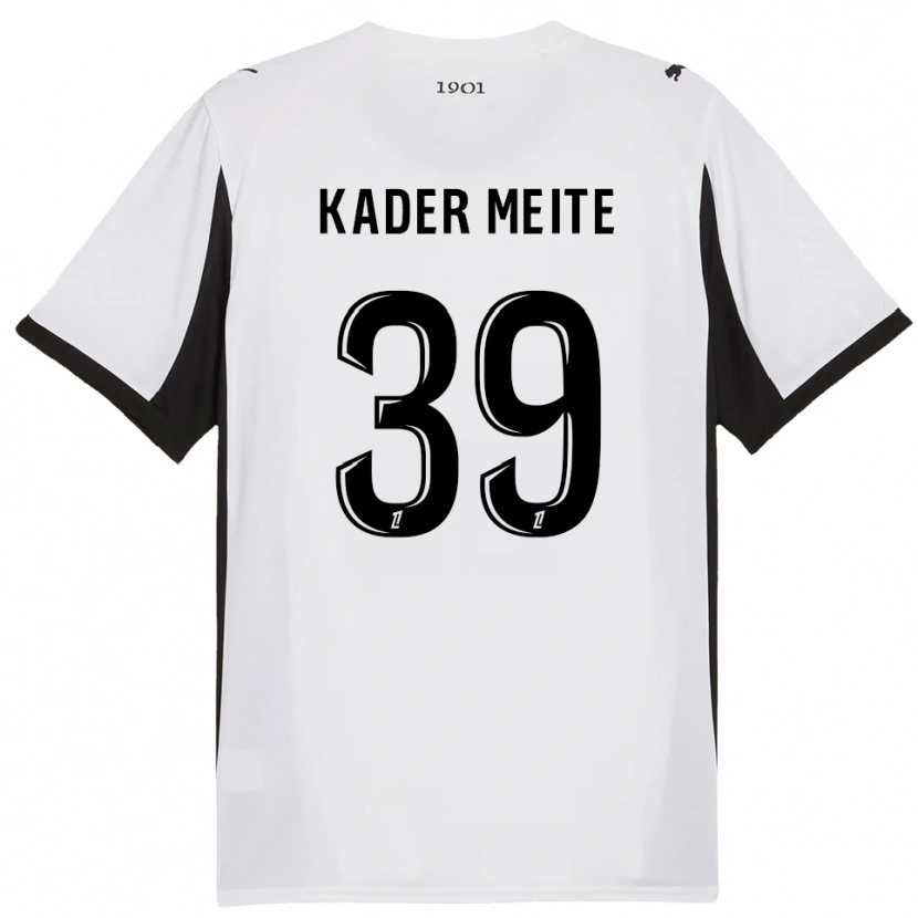Danxen Homem Camisola Mohamed Kader Meïté #39 Branco Preto Alternativa 2025/26 Camisa Brasil