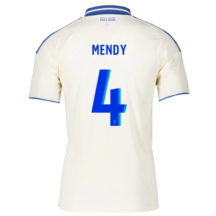 Danxen Homem Camisola François Mendy #4 Champagne Azul Alternativa 2025/26 Camisa Brasil