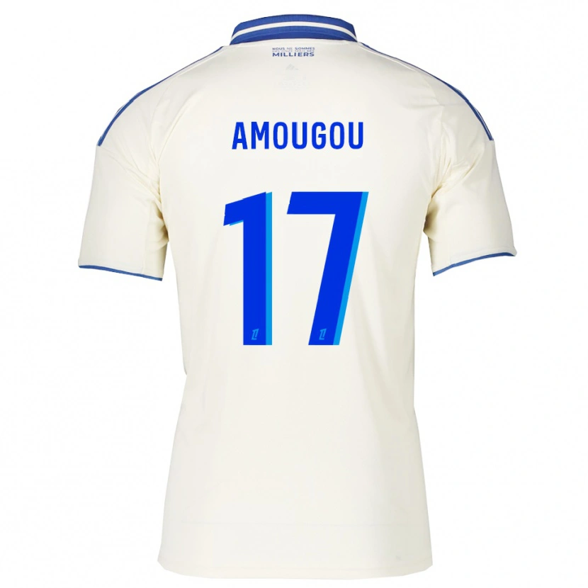 Danxen Homem Camisola Mathis Amougou #17 Champagne Azul Alternativa 2025/26 Camisa Brasil