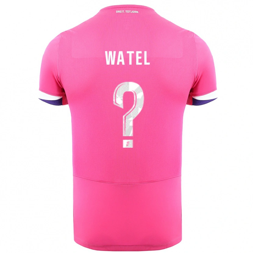 Danxen Homem Camisola Kylian Watel #0 Rosa Branco Alternativa 2025/26 Camisa Brasil