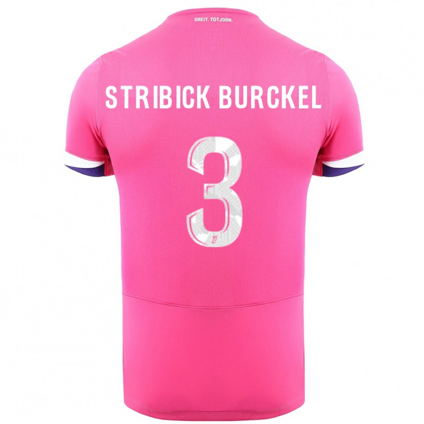 Danxen Homem Camisola Laetitia Stribick-Burckel #3 Rosa Branco Alternativa 2025/26 Camisa Brasil