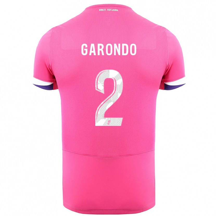 Danxen Homem Camisola Thibaud Garondo #2 Rosa Branco Alternativa 2025/26 Camisa Brasil