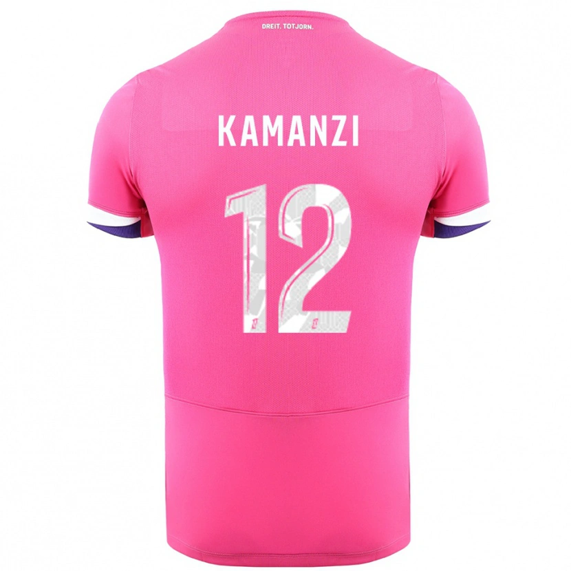 Danxen Homem Camisola Warren Kamanzi #12 Rosa Branco Alternativa 2025/26 Camisa Brasil