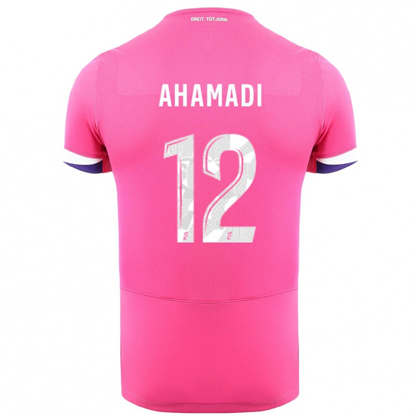 Danxen Homem Camisola Isaack Ahamadi #12 Rosa Branco Alternativa 2025/26 Camisa Brasil