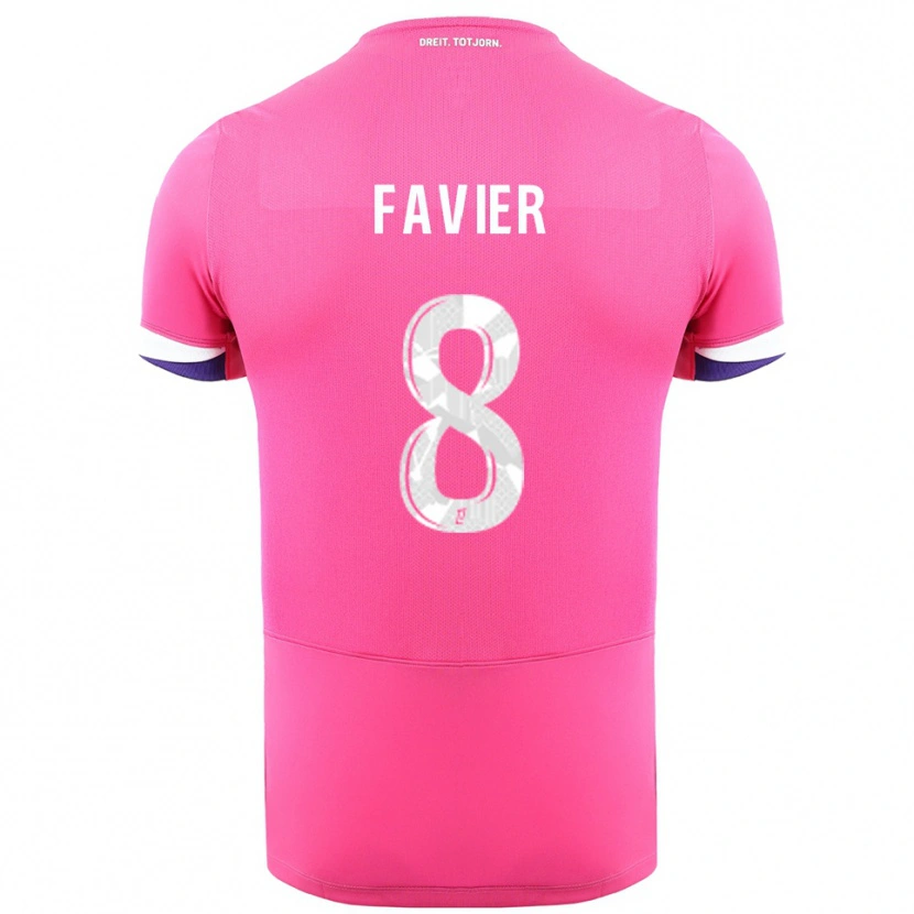 Danxen Homem Camisola Luca Favier #8 Rosa Branco Alternativa 2025/26 Camisa Brasil