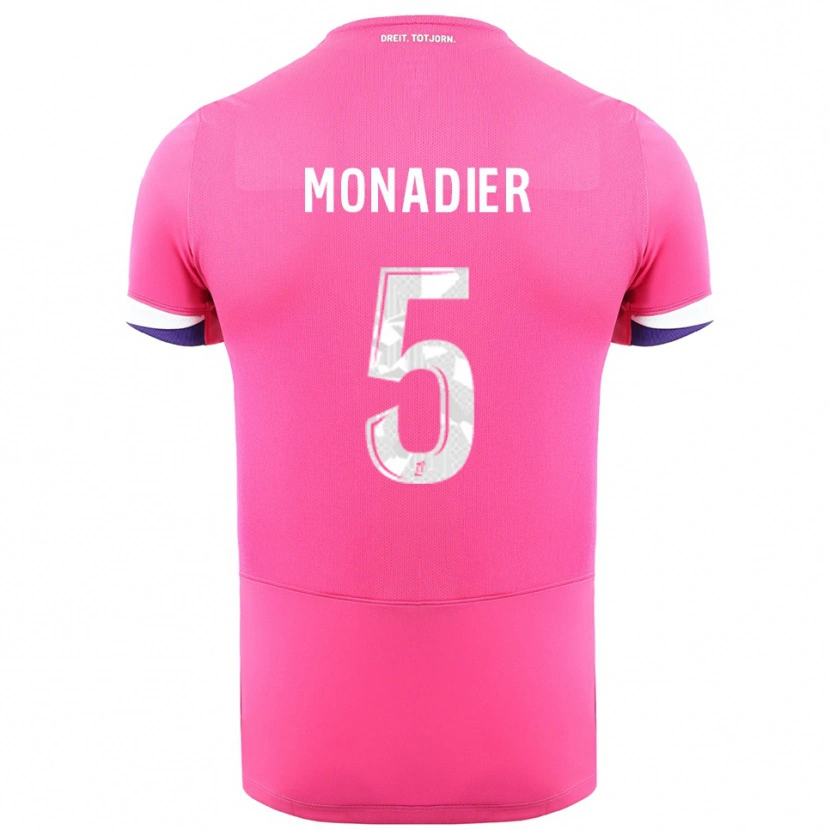 Danxen Homem Camisola Pauline Monadier #5 Rosa Branco Alternativa 2025/26 Camisa Brasil