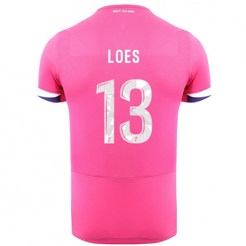 Danxen Homem Camisola Wayan Loes #13 Rosa Branco Alternativa 2025/26 Camisa Brasil