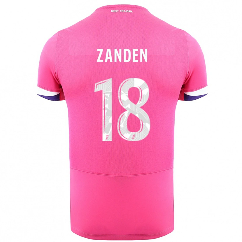 Danxen Homem Camisola Oliver Zandén #18 Rosa Branco Alternativa 2025/26 Camisa Brasil