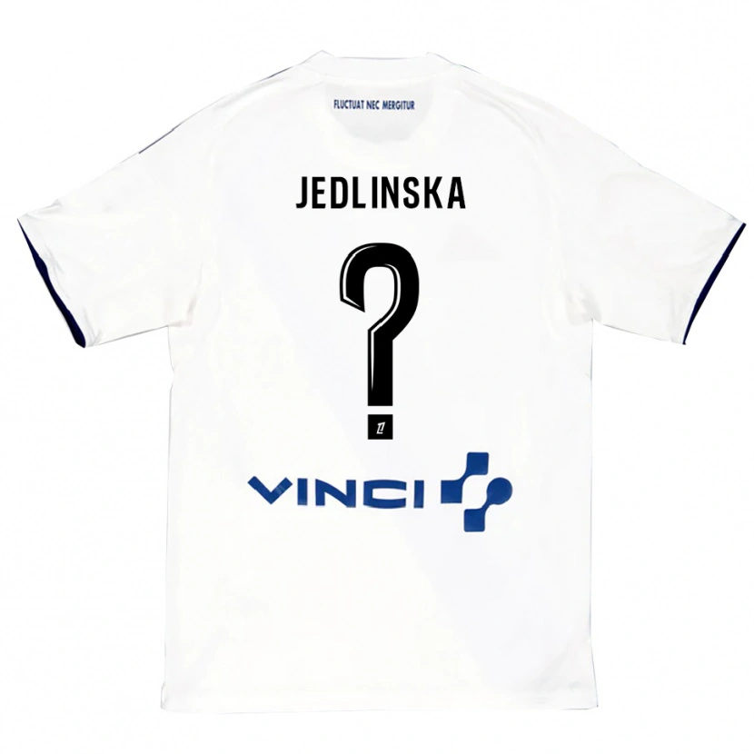 Danxen Homem Camisola Klaudia Jedlinska #0 Branco Azul Alternativa 2025/26 Camisa Brasil
