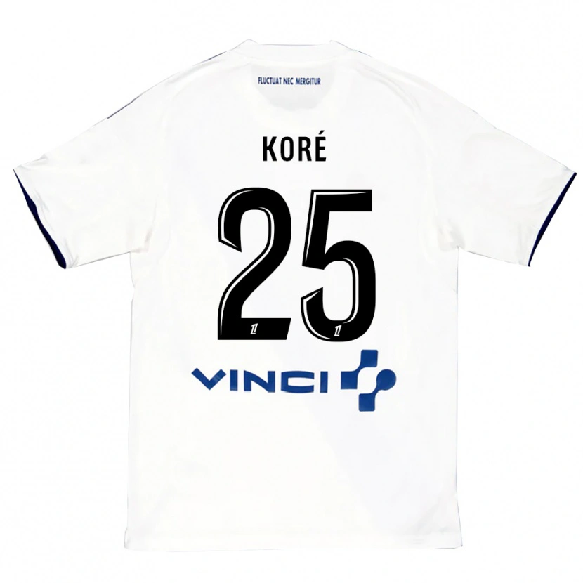 Danxen Homem Camisola Yoan Koré #25 Branco Azul Alternativa 2025/26 Camisa Brasil