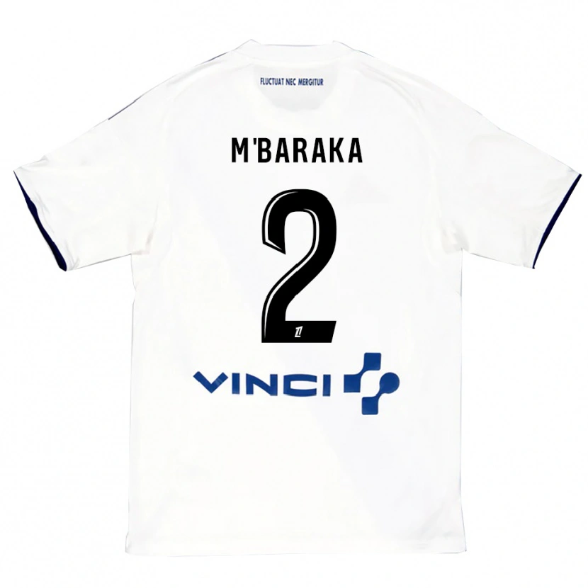 Danxen Homem Camisola Abdallah M'baraka #2 Branco Azul Alternativa 2025/26 Camisa Brasil