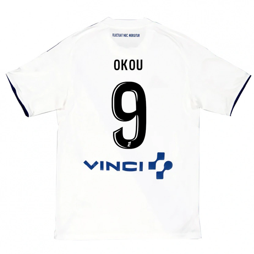 Danxen Homem Camisola Christ Okou #9 Branco Azul Alternativa 2025/26 Camisa Brasil