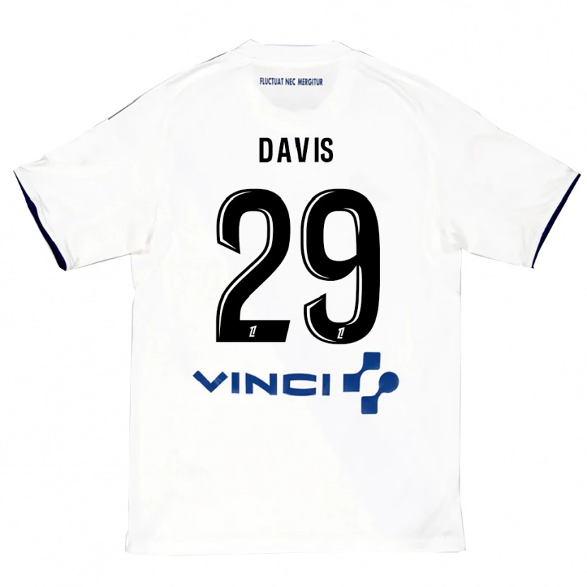 Danxen Homem Camisola Deja Davis #29 Branco Azul Alternativa 2025/26 Camisa Brasil