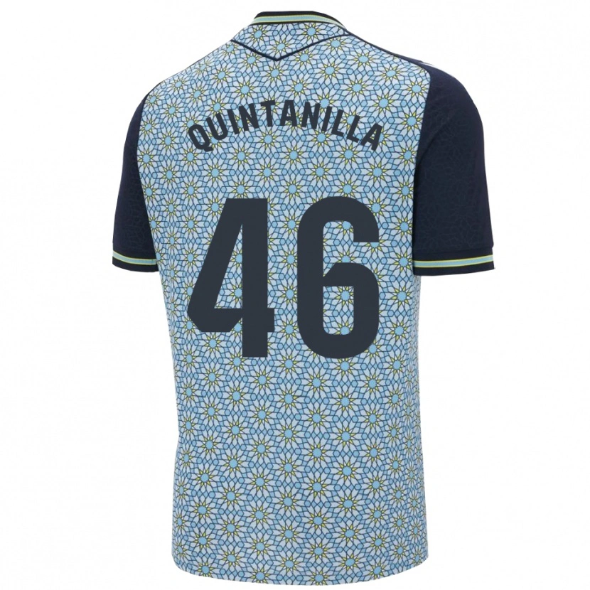 Danxen Homem Camisola Rubén Quintanilla #46 Azul Marinho Alternativa 2025/26 Camisa Brasil