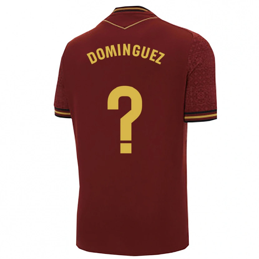 Danxen Homem Camisola Rubén Domínguez #0 Borgonha Dourado Alternativa 2025/26 Camisa Brasil