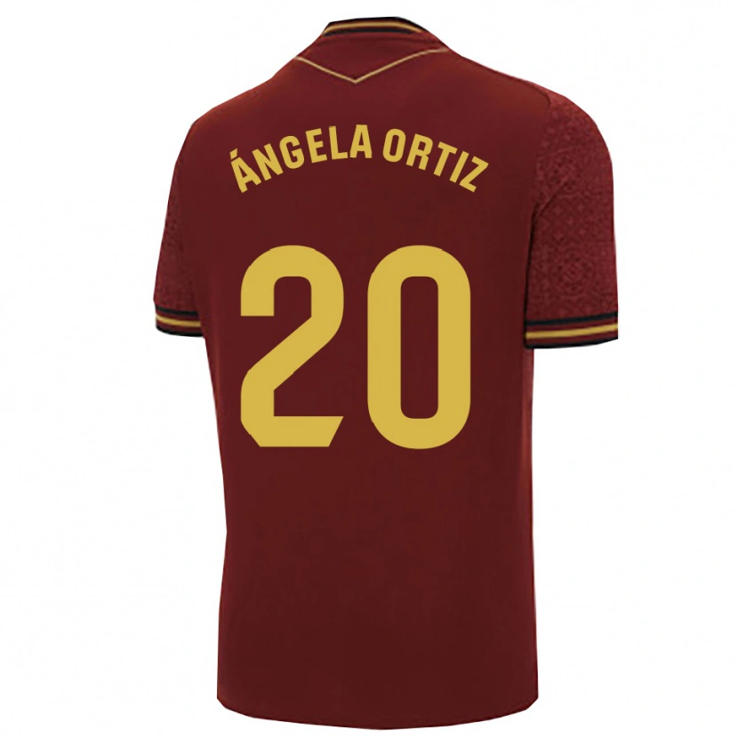 Danxen Homem Camisola Ángela Gema Ortiz Muriel #20 Borgonha Dourado Alternativa 2025/26 Camisa Brasil
