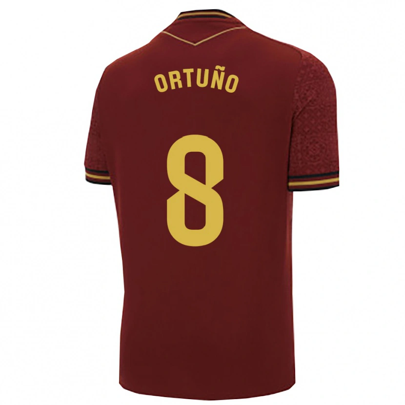 Danxen Homem Camisola Sergio Ortuño #8 Borgonha Dourado Alternativa 2025/26 Camisa Brasil