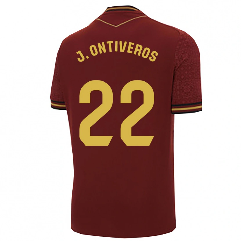 Danxen Homem Camisola Javi Ontiveros #22 Borgonha Dourado Alternativa 2025/26 Camisa Brasil