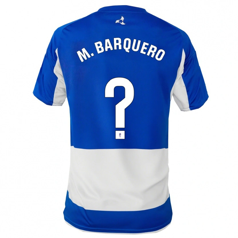 Danxen Homem Camisola María Barquero Gutierrez #0 Azul Branco Alternativa 2025/26 Camisa Brasil