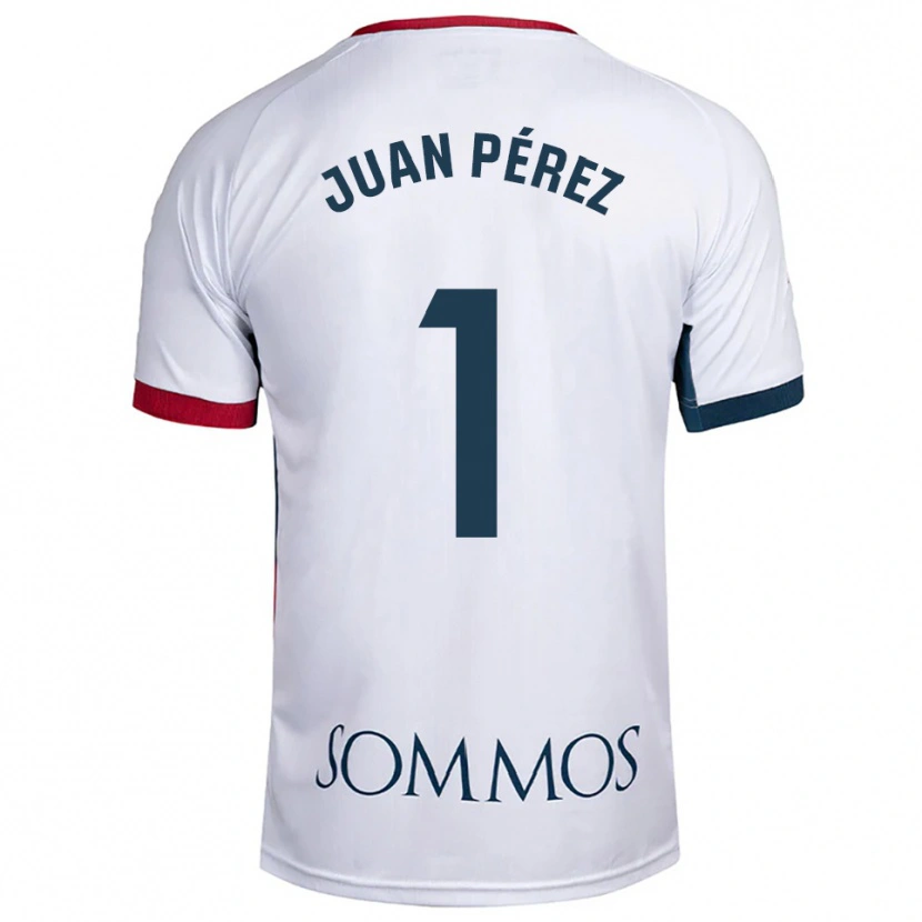 Danxen Homem Camisola Juan Pérez #1 Branco Vermelho Alternativa 2025/26 Camisa Brasil