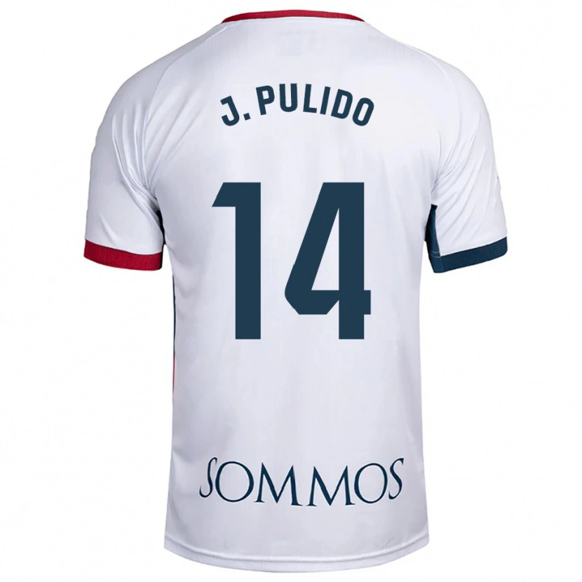 Danxen Homem Camisola Jorge Pulido #14 Branco Vermelho Alternativa 2025/26 Camisa Brasil