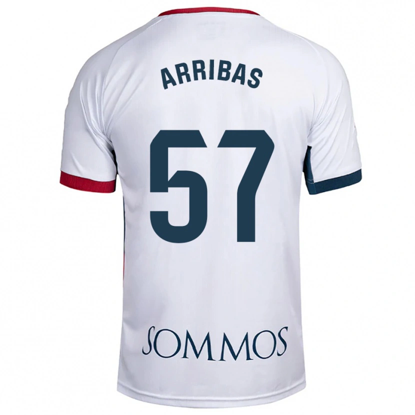 Danxen Homem Camisola Sergio Arribas #57 Branco Vermelho Alternativa 2025/26 Camisa Brasil