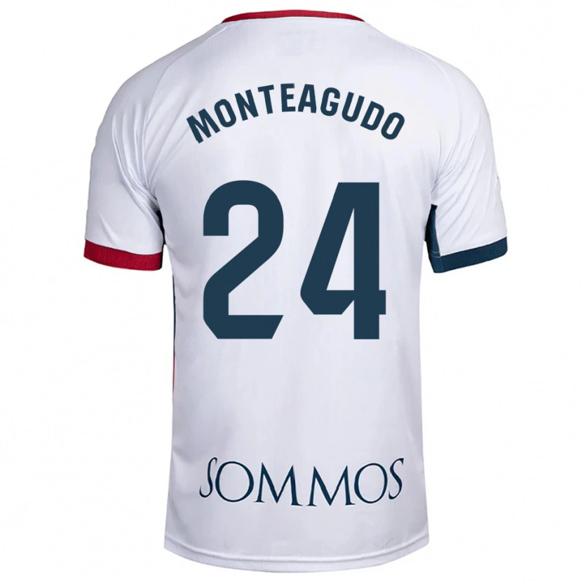 Danxen Homem Camisola Miguel Monteagudo #24 Branco Vermelho Alternativa 2025/26 Camisa Brasil