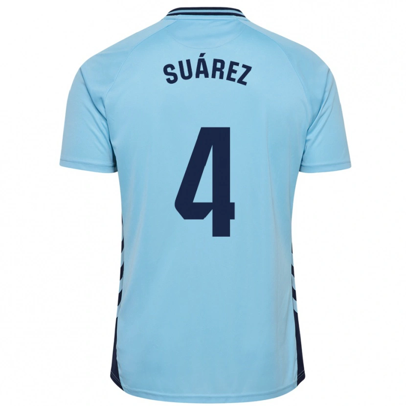 Danxen Homem Camisola Álex Suárez #4 Azul Celeste Alternativa 2025/26 Camisa Brasil