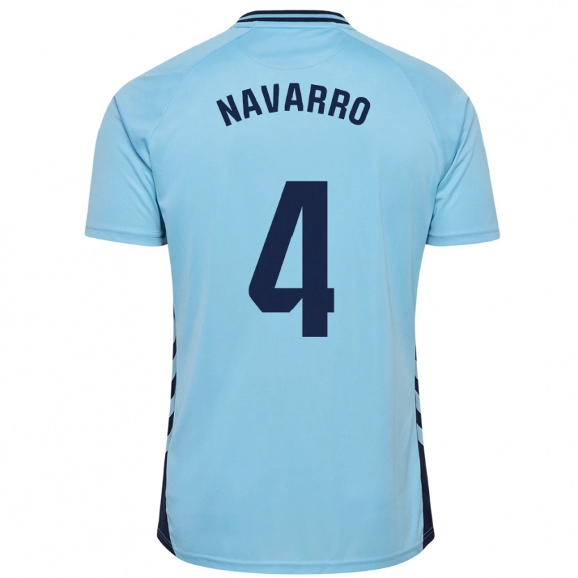 Danxen Homem Camisola Carlos Navarro #4 Azul Celeste Alternativa 2025/26 Camisa Brasil