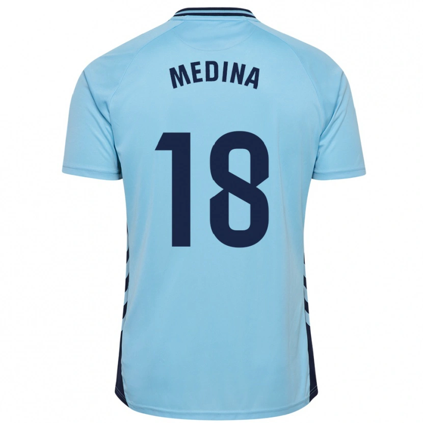 Danxen Homem Camisola Iván Medina #18 Azul Celeste Alternativa 2025/26 Camisa Brasil