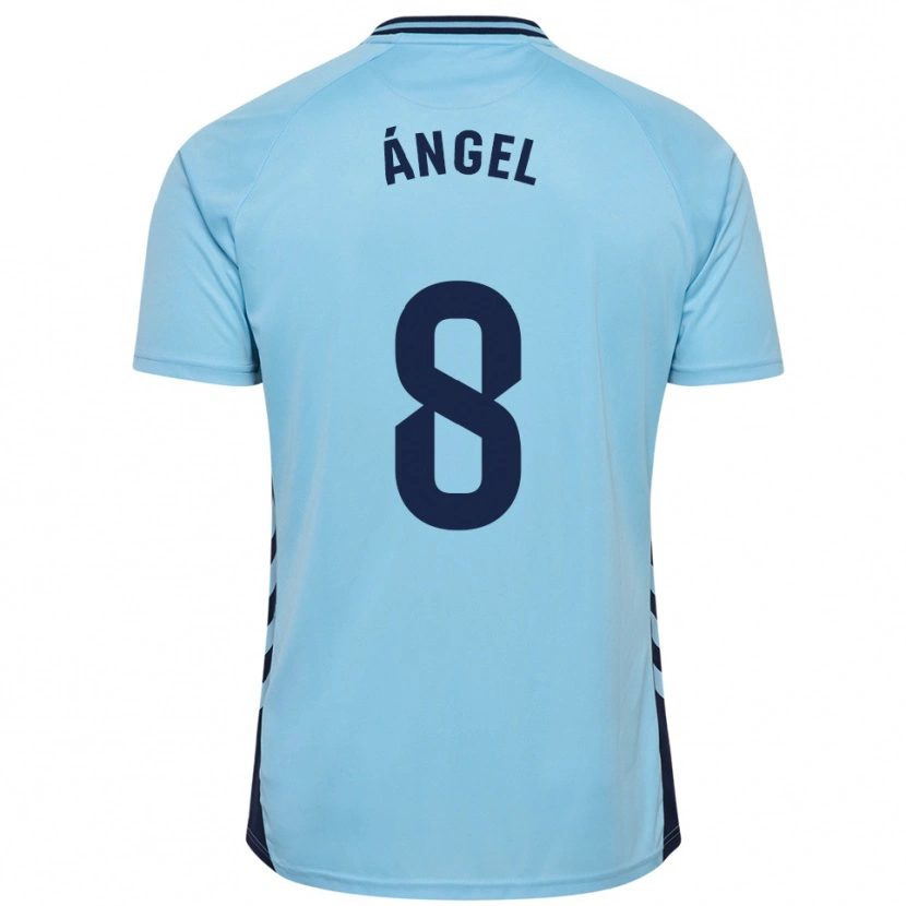 Danxen Homem Camisola José Ángel #8 Azul Celeste Alternativa 2025/26 Camisa Brasil