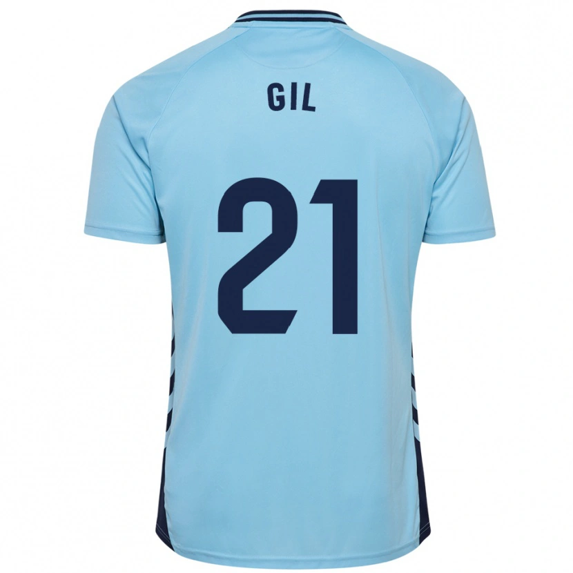 Danxen Homem Camisola Iván Gil #21 Azul Celeste Alternativa 2025/26 Camisa Brasil