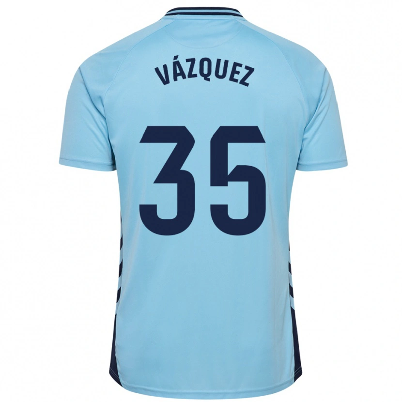 Danxen Homem Camisola Adrián Vázquez #35 Azul Celeste Alternativa 2025/26 Camisa Brasil