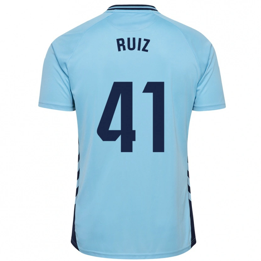 Danxen Homem Camisola Sergio Ruiz #41 Azul Celeste Alternativa 2025/26 Camisa Brasil