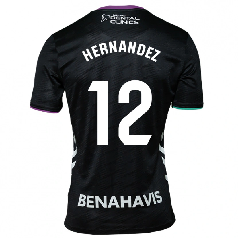 Danxen Homem Camisola Juanma Hernández #12 Preto Roxo Verde Alternativa 2025/26 Camisa Brasil