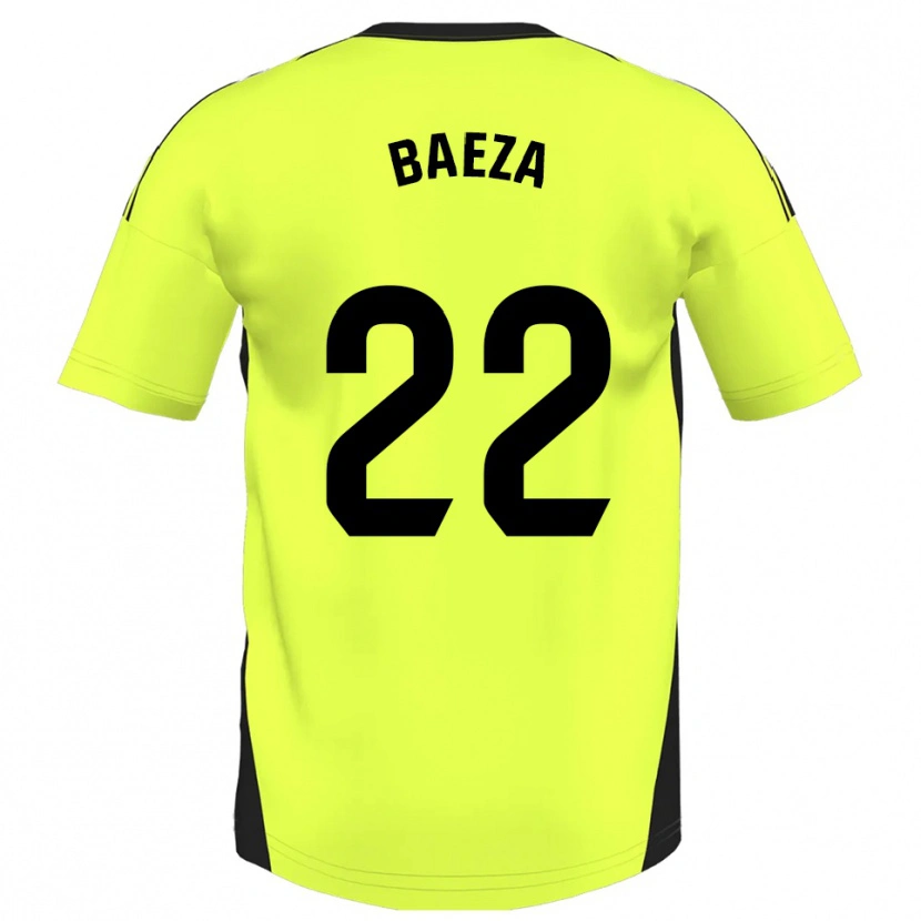 Danxen Homem Camisola Miguel Baeza #22 Amarelo Fluorescente Alternativa 2025/26 Camisa Brasil
