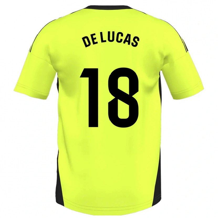 Danxen Homem Camisola Alejandro De Lucas #18 Amarelo Fluorescente Alternativa 2025/26 Camisa Brasil