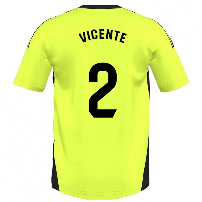 Danxen Homem Camisola David Vicente #2 Amarelo Fluorescente Alternativa 2025/26 Camisa Brasil