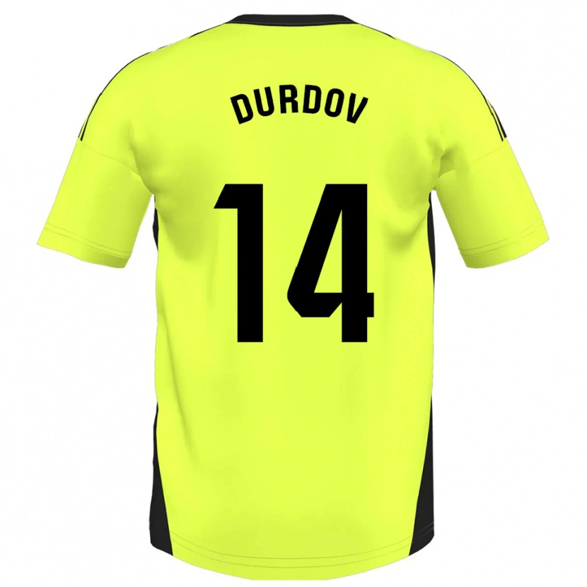 Danxen Homem Camisola Ivan Durdov #14 Amarelo Fluorescente Alternativa 2025/26 Camisa Brasil