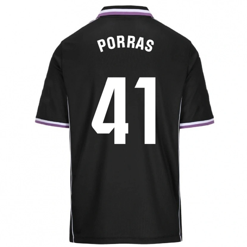 Danxen Homem Camisola César Porras #41 Roxo Preto Alternativa 2025/26 Camisa Brasil
