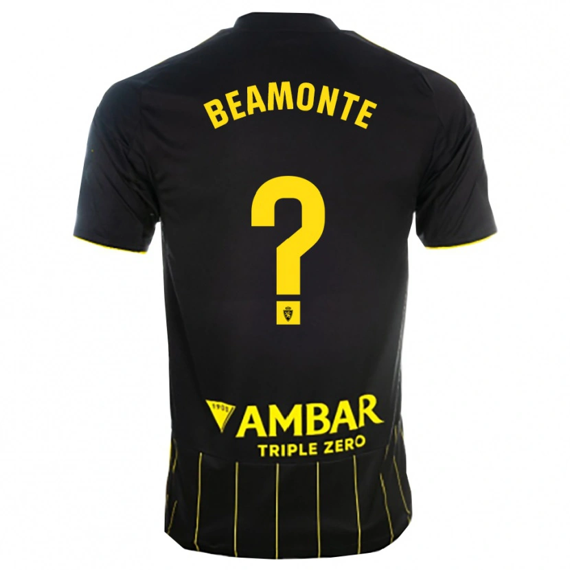 Danxen Homem Camisola Adrián Beamonte #0 Preto Amarelo Alternativa 2025/26 Camisa Brasil
