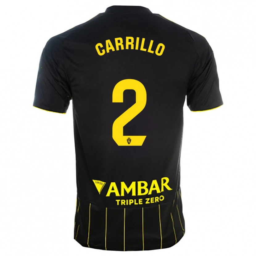 Danxen Homem Camisola Hugo Carrillo #2 Preto Amarelo Alternativa 2025/26 Camisa Brasil