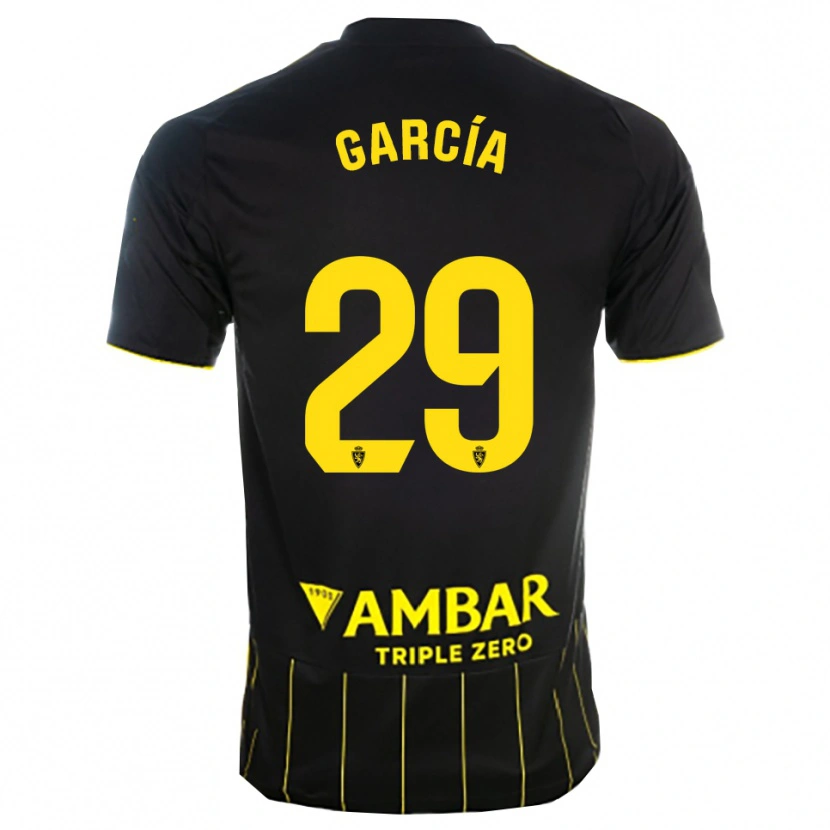 Danxen Homem Camisola David García #29 Preto Amarelo Alternativa 2025/26 Camisa Brasil