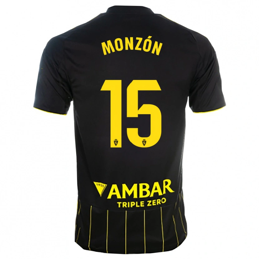 Danxen Homem Camisola Diego Monzón #15 Preto Amarelo Alternativa 2025/26 Camisa Brasil